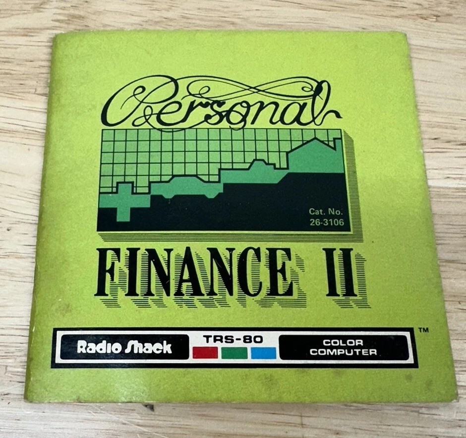 TRS-80 Personal Finance II Radio Shack Tandy Color Computer Manual Book
