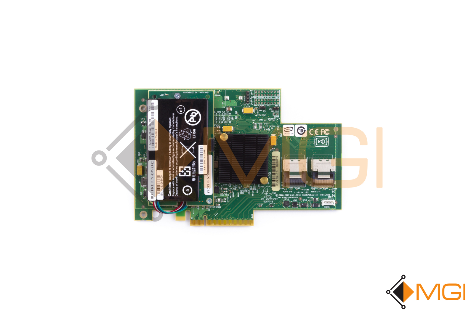 IBM SERVERAID-MR10I SAS/SATA CONTROLLER NO BRACKET // 43W4297 // 