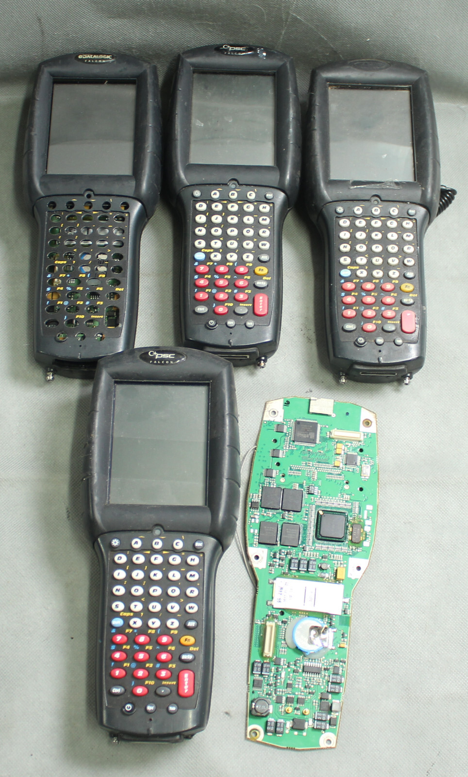 Lot of 4  Datalogic PSC Falcon 4420 Color Handheld Scanners - AS IS