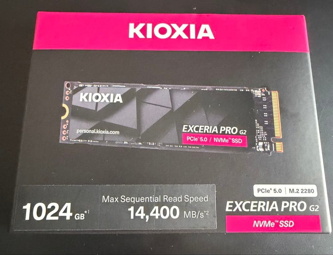KIOXIA EXCERIA PRO G2 1TB M.2 2280 PCIe Gen5 NVMe SSD Unopened