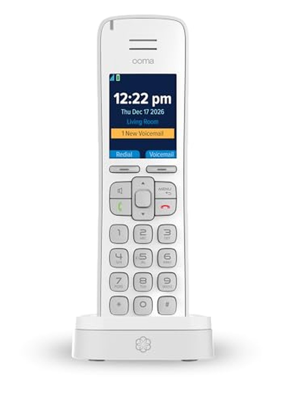 Ooma HD3 White Cordless Phone Handset with HD Voice Quality *NEW*