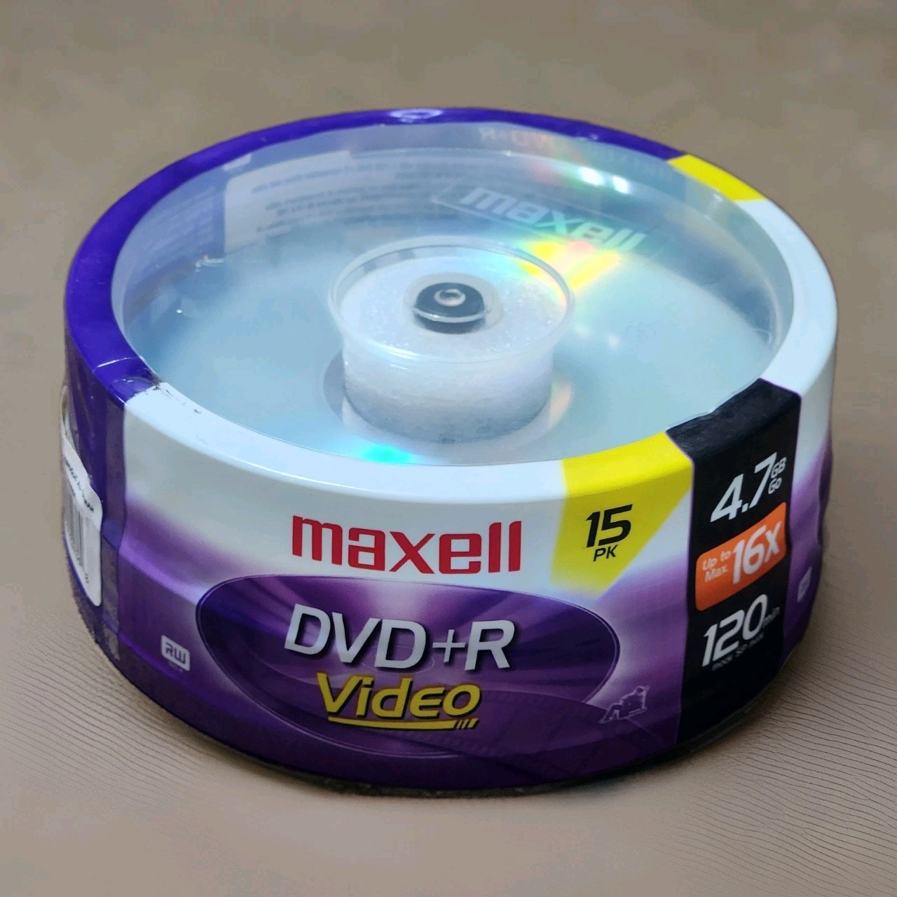 Maxell DVD+R 15 PK Rewritable Disks 4.7GB 16X 120min Brand NEW In Package