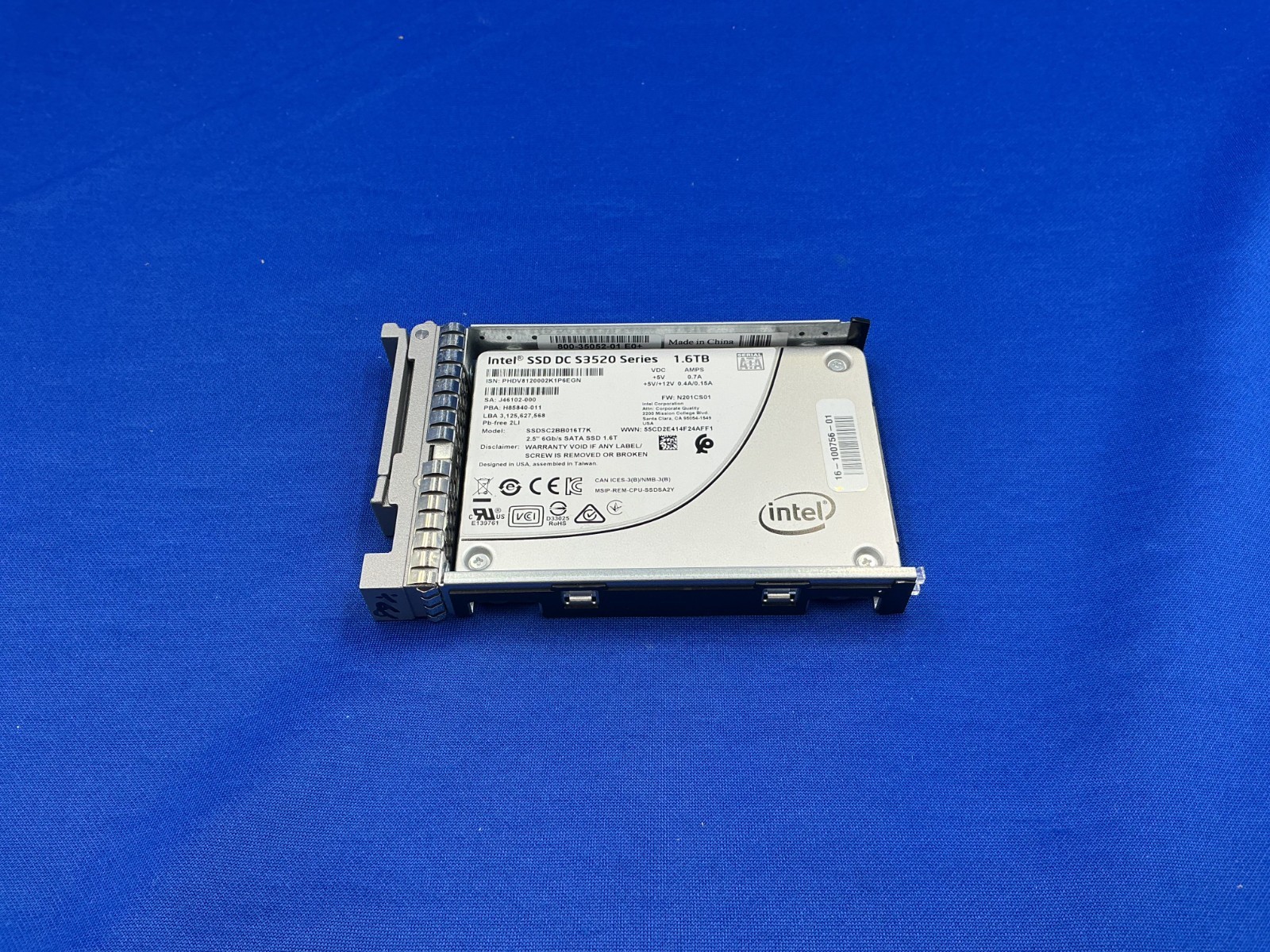 SSDSC2BB016T7K Intel DC S3520 Series 1.6TB 2.5" SATA SSD