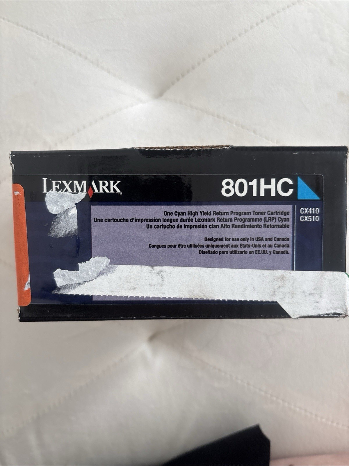 NEW Genuine Lexmark 801HC CYAN High Yield Return Program Toner 80C1HC0 CX410