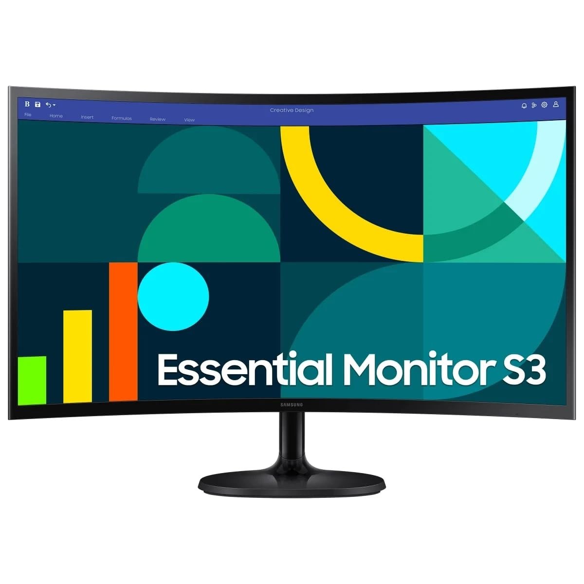 Samsung 27 in Essential S3 S36CG Series FHD 1800R Curved Monitor 100Hz Game