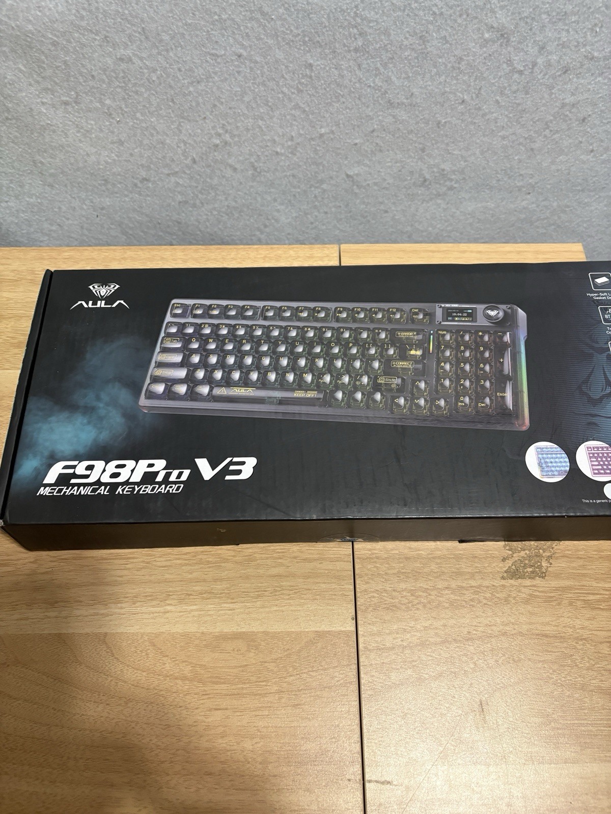 AULA F98 Pro V3 Wireless Mechanical Keyboard with Screen & Knob Hot Swappable