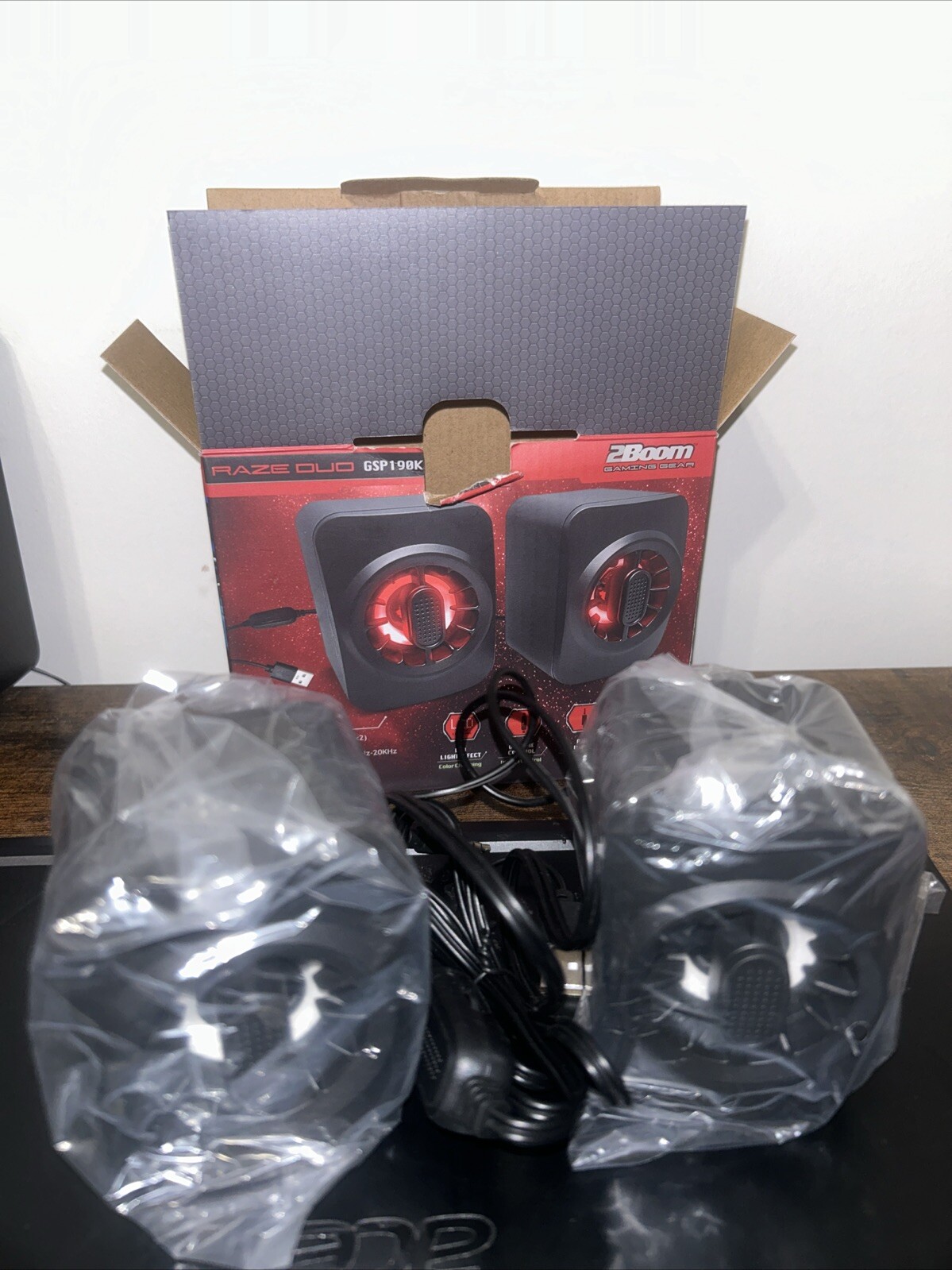 2Boom™ Raze Duo USB Gaming Speakers Black
