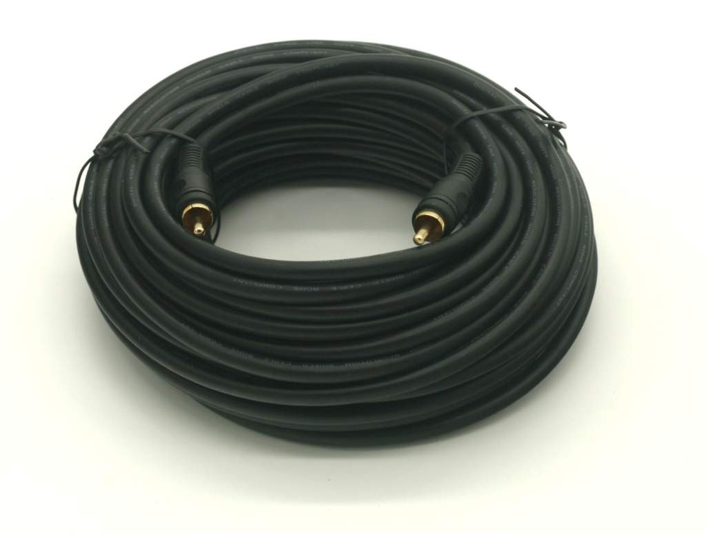 Composite SINGLE RCA Male to Male Video Shielded Cable 50FT