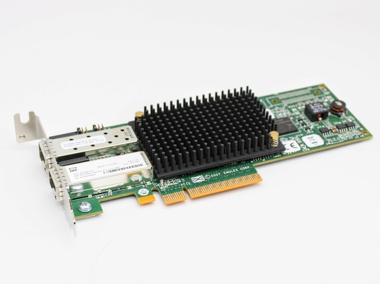 HPE 82E 8Gb Dual-port PCI-e FC HBA Adapter AJ763-63003 697890-001