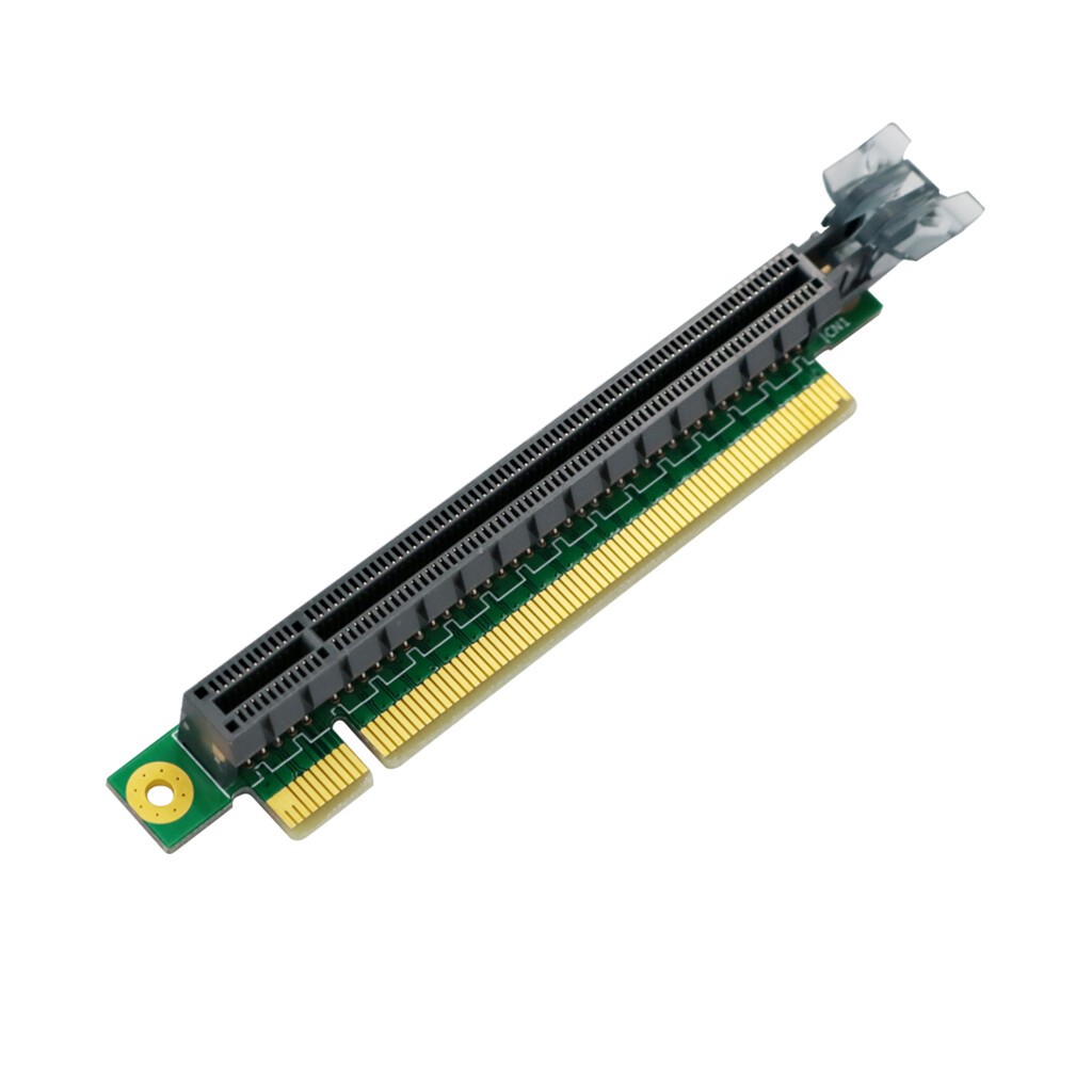 1x PCIe 90° Right Angle 180° Flat PCIe 16X Riser Adapter for 1U/2U Server