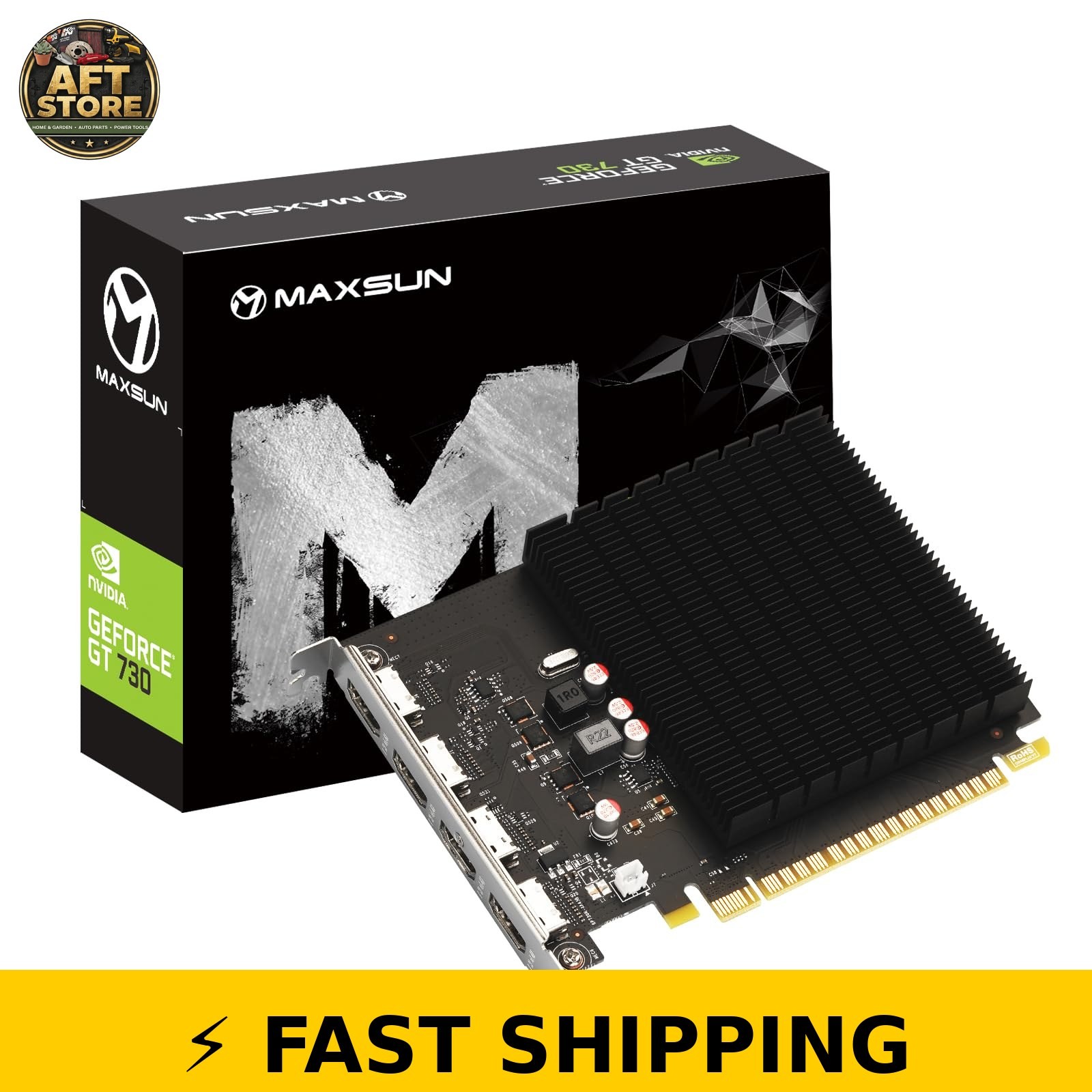 maxsun GeForce GT 730 4GB GPU - 4K Quad Monitor Support