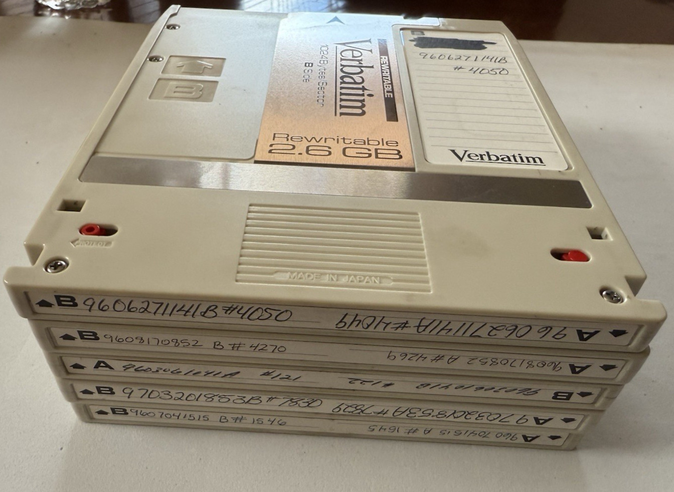 Verbatim 91204 2.6GB RW Media 1024 B/S Used Media - 25 Pieces