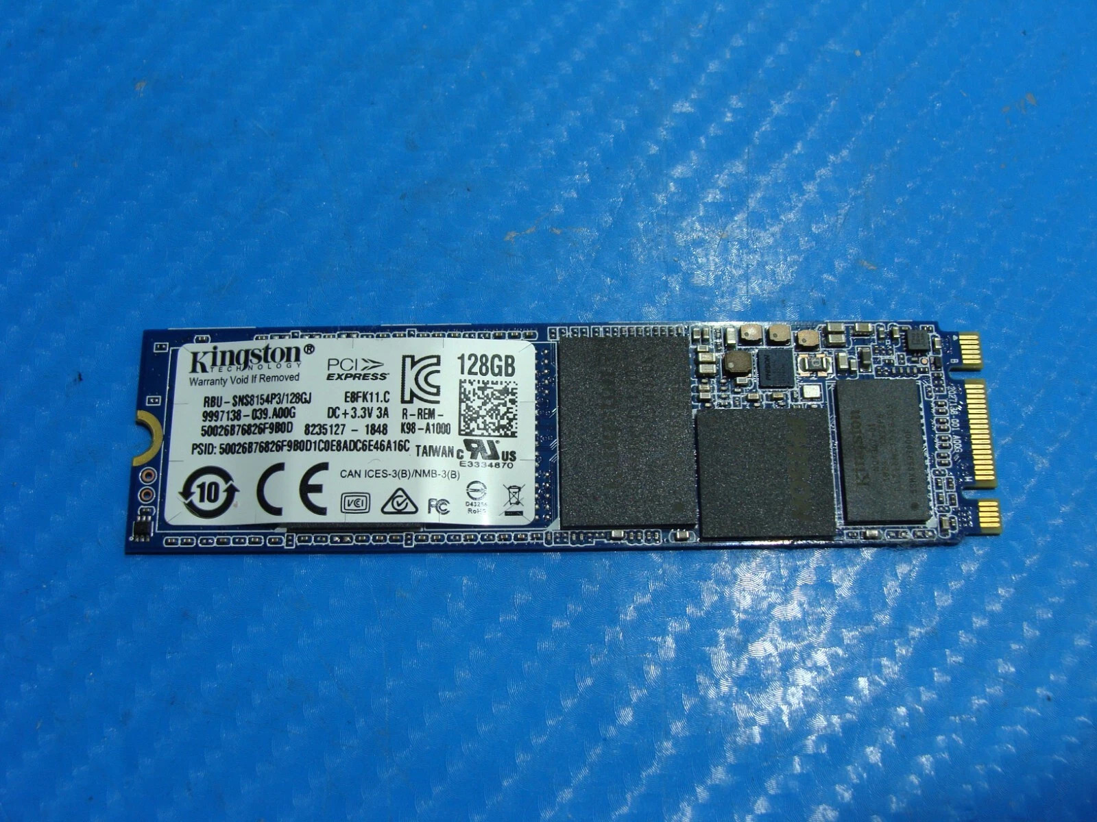 KINGSTON 128GB M.2 SATA SOLID STATE DRIVE - BLUE