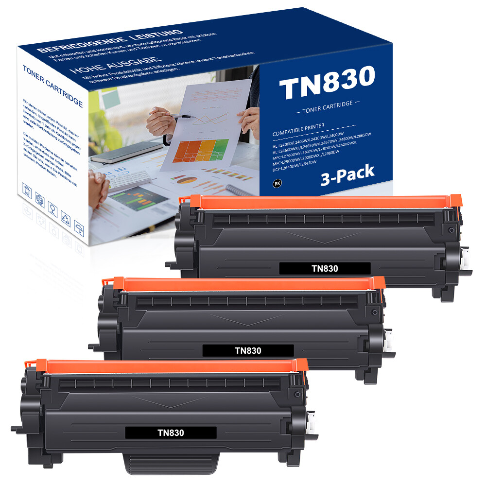 TN830 Toner Cartridge fits for Brother HL-L2405W MFC-L2760DW L2820DWXL LOT