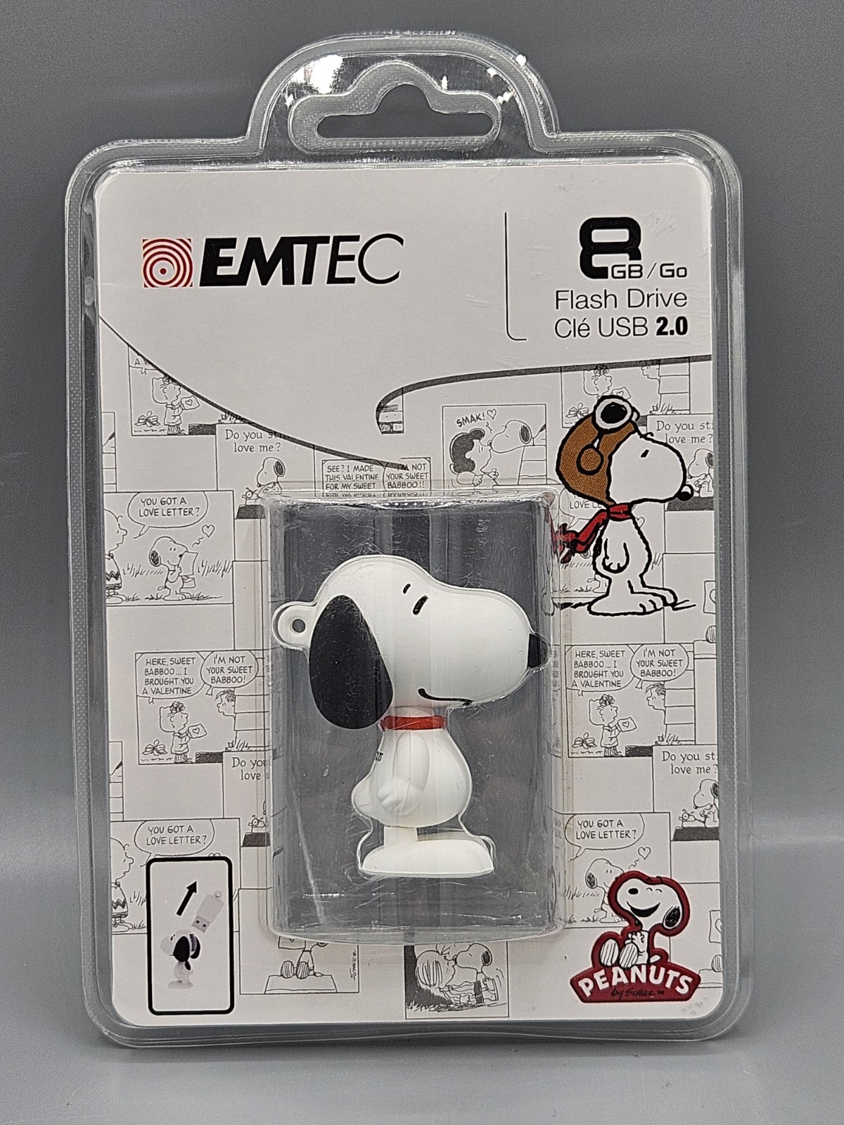 EMTEC Peanuts Snoopy 8GB USB 2.0 Flash Drive PN100 ECMMD8GPN100 Sealed