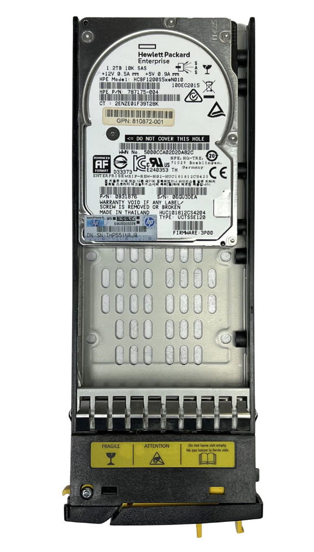 (LOT OF 10) HP 3PAR  1.2TB 10K 2.5" SAS HDD HCBF1200S5XEN010 *512 FORMAT