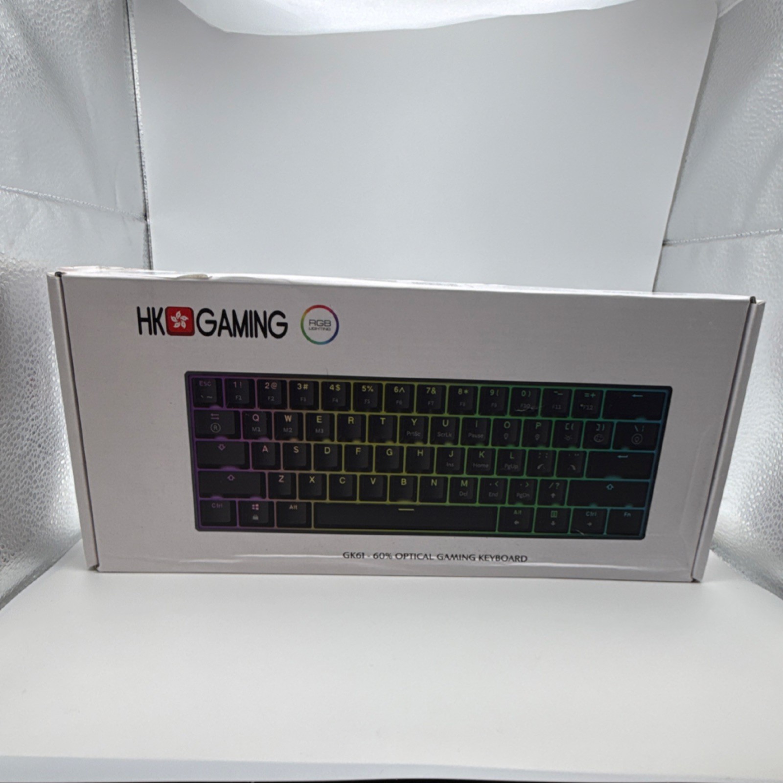 HK Gaming GK61 60% Optical Gaming Keyboard Black RGB Wired USB-C