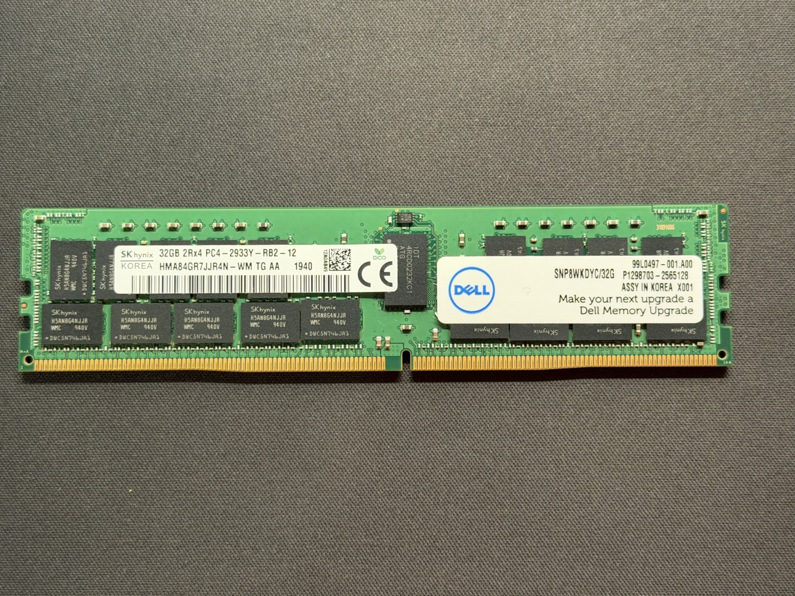 SK Hynix 32GB 2Rx4 DDR4-2933Y ECC RDIMM Server Memory HMA84GR7JJR4N-WM