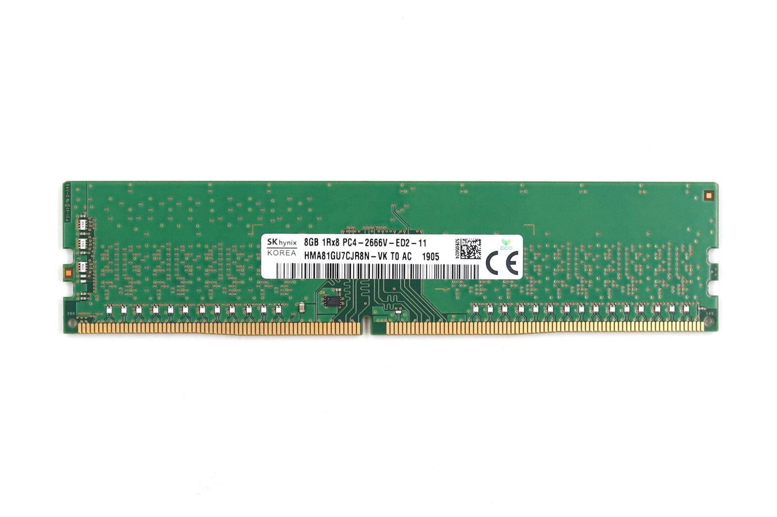 SK Hynix 8GB 1Rx8 PC4-2666V-ED2-11 ECC Unbuffered  Memory P/N: HMA81GU7CJR8N-VK