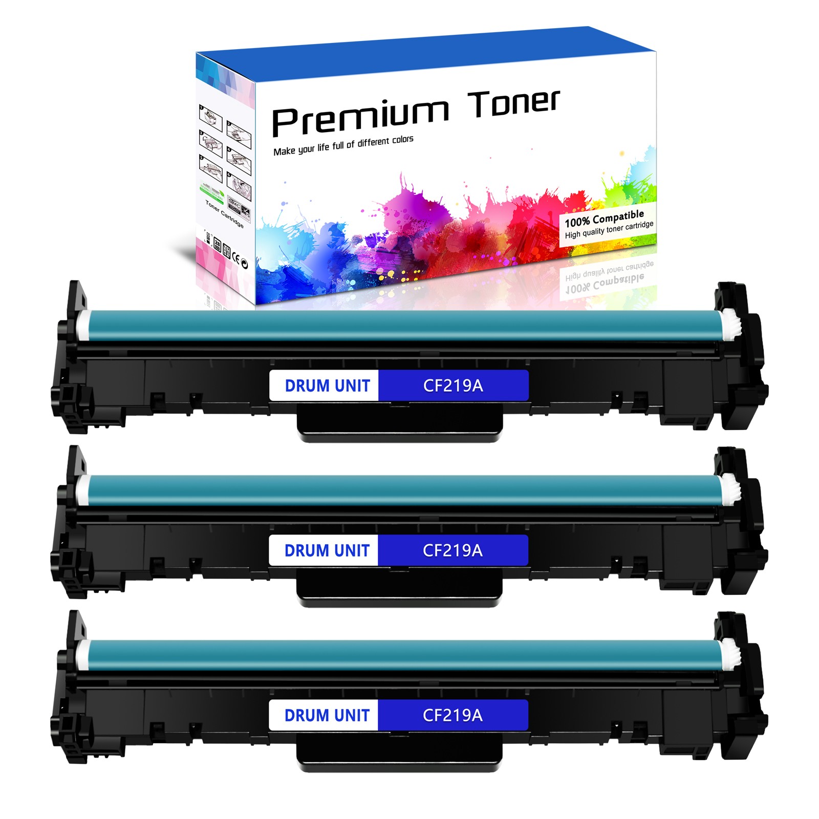 3PK CF219A 19A Drum Unit Compatible For HP LaserJet Pro MFP M130fn M130fw M130a