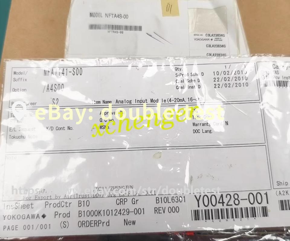 1PCS YOKOGAWA NFTA4S-00 DCS module new via FedEx or DHL#dou
