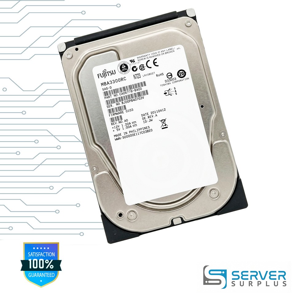 Fujitsu MBA3300RC SAS 3.5 in Enterprise HDD | CA06778-B400