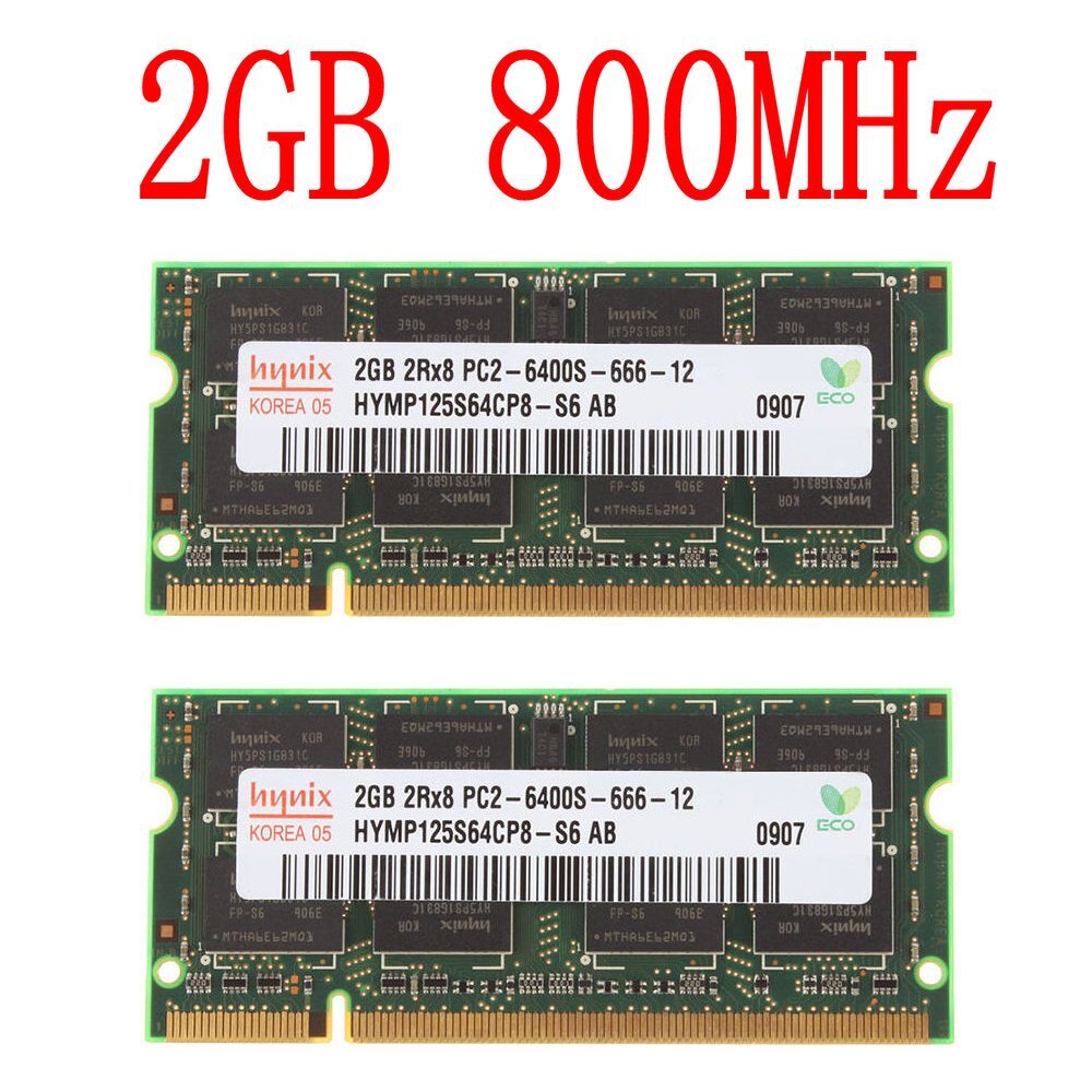 4GB 4G(2x 2GB) 1GB PC2-6400 DDR2 CL6 200Pin SO-DIMM Laptop Memory For Hynix LOT