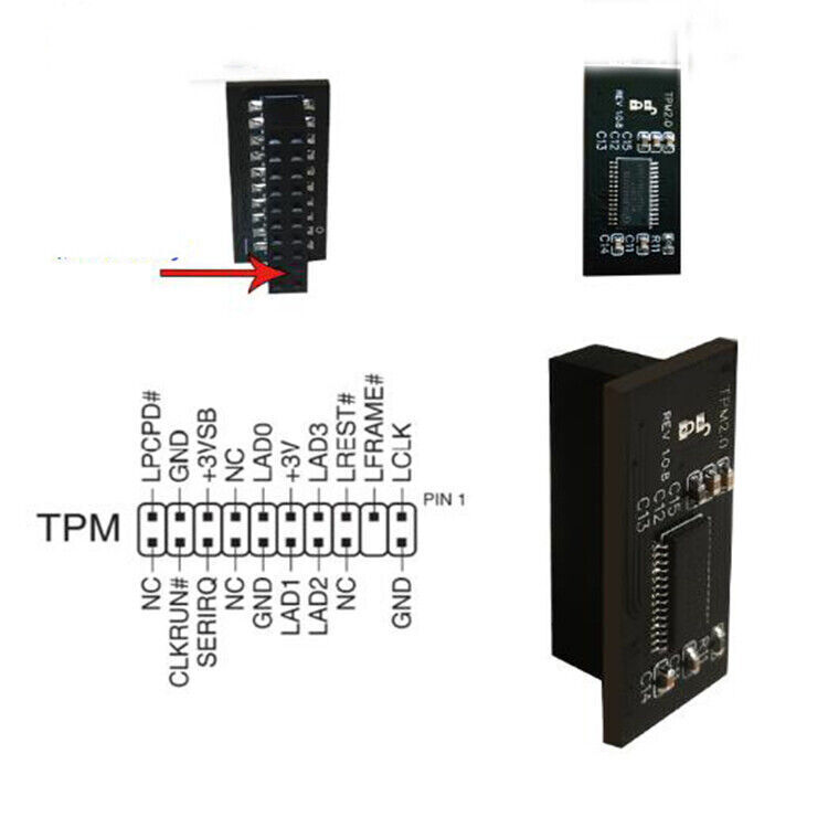 For ASUS Replacement TPM 2.0 Encryption Security Module LPC M R 2.0