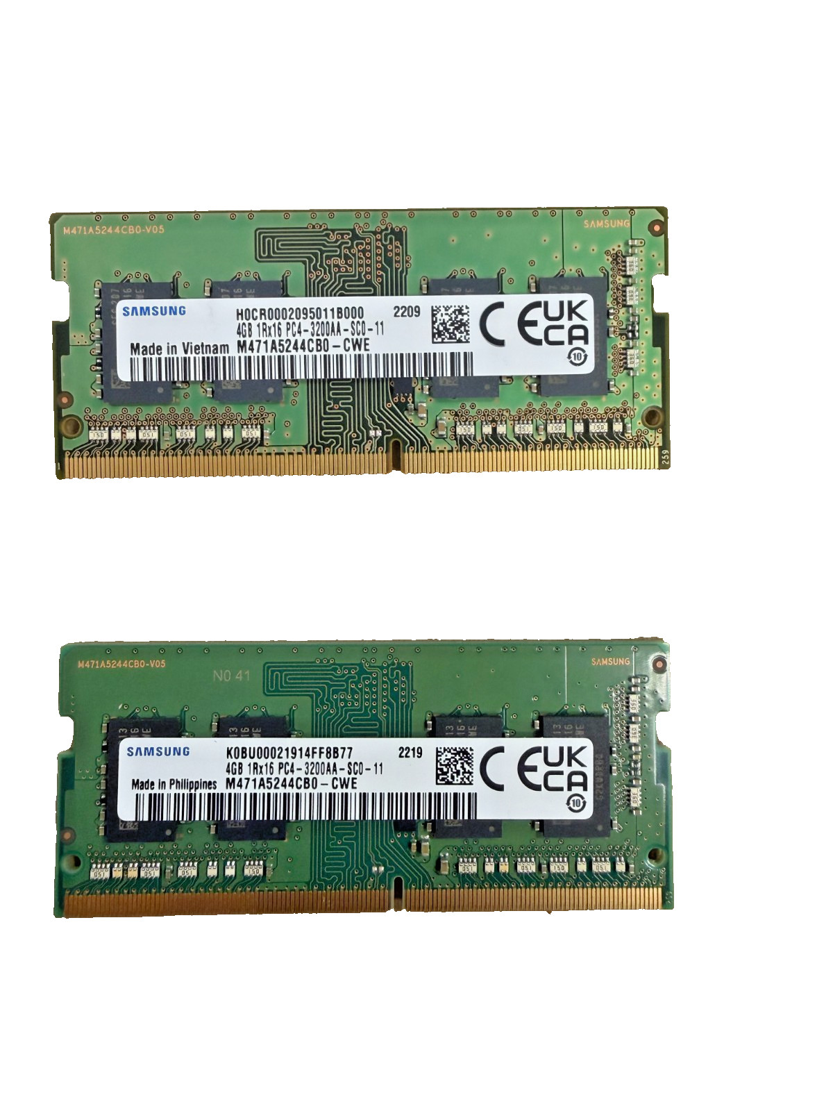 NEW PULL Samsung 8GB Kit (2x4GB) PC4-3200AA DDR4 SODIMM Memory-M471A5244CB0-CWE