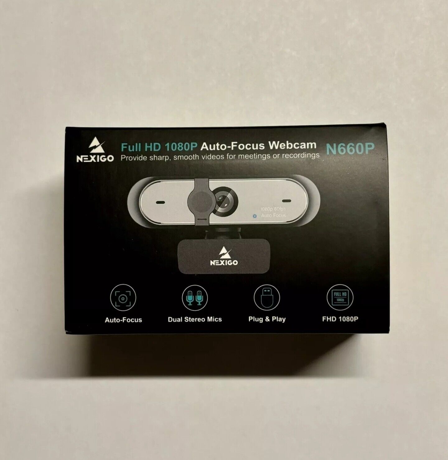 NexiGo N660P 1080P 60FPS Webcam with Software Control, Dual Microphone*New