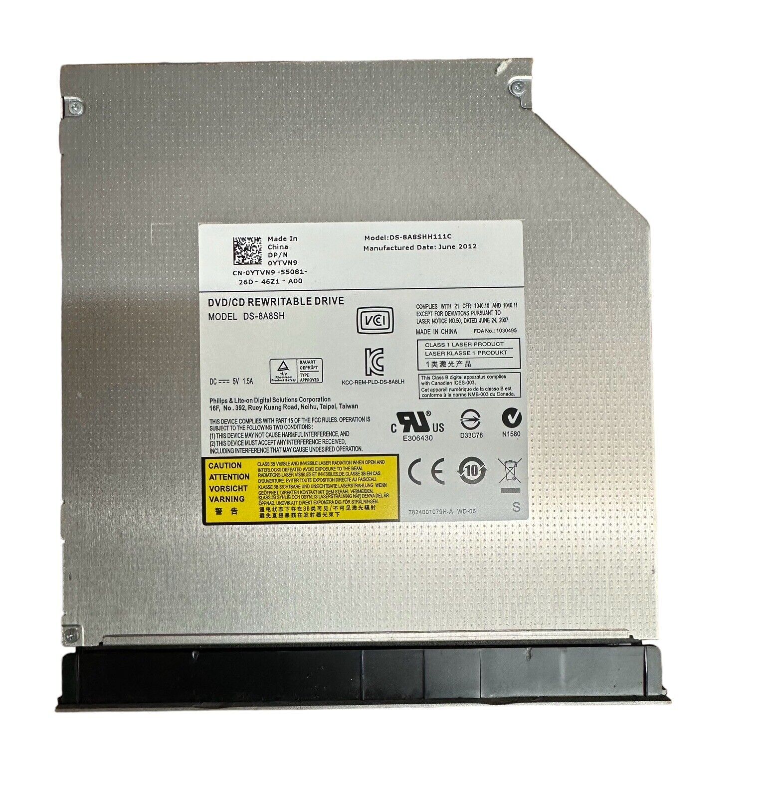 Genuine Dell Latitude E5420 - CD/DVD±RW Internal Disk Drive - Tested.