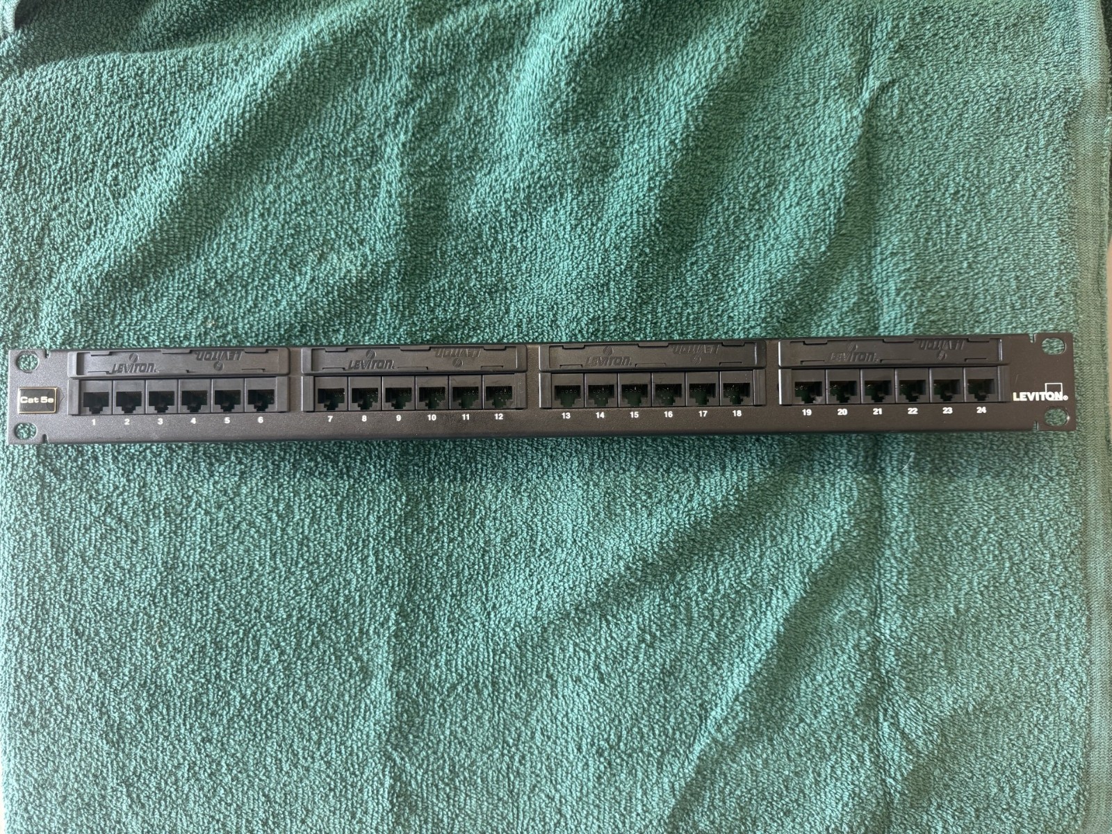 Leviton 24 port Cat 5e patch panel - USED - 