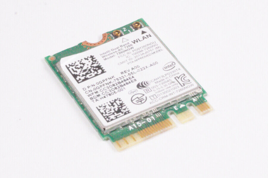 Compatible with GPFNK Dell Wireless Card XPS 18 1820 13 9333 FHD A51R2-3237SL...