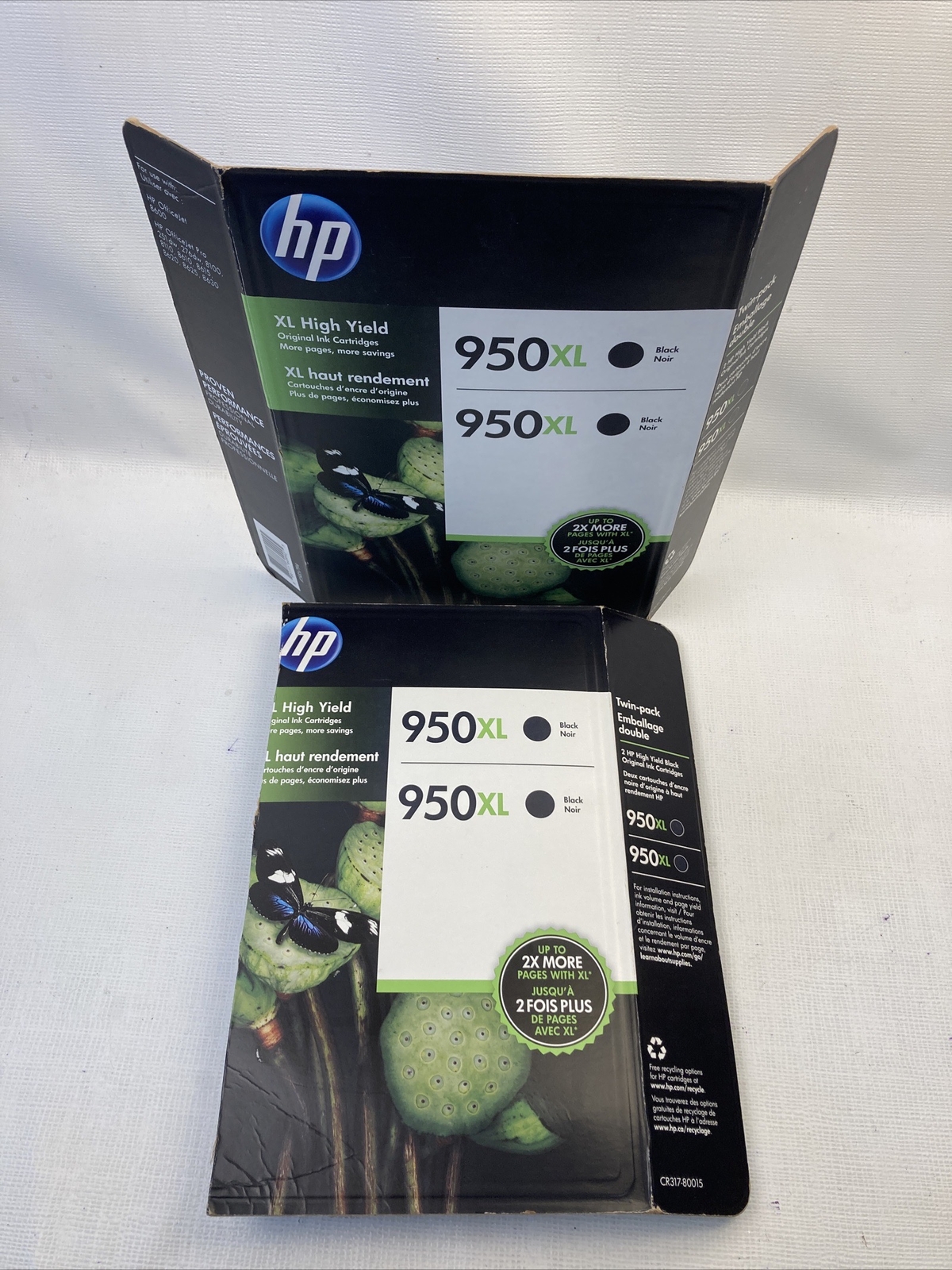 Genuine HP 950XL 3 Pack Black Ink Cartridges CR317BN Sealed Retail Box New