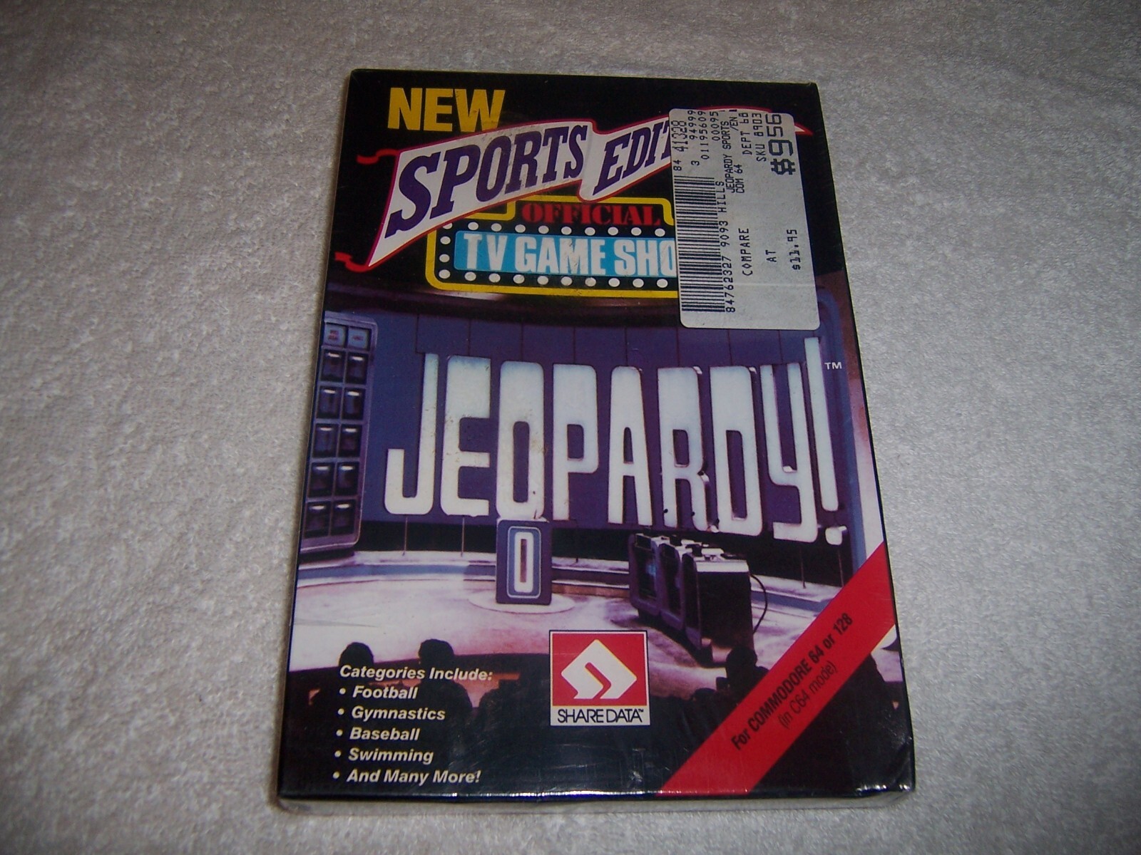 Jeopardy New Sports Edition Commodore 64 or 128 Software NEW SEALED