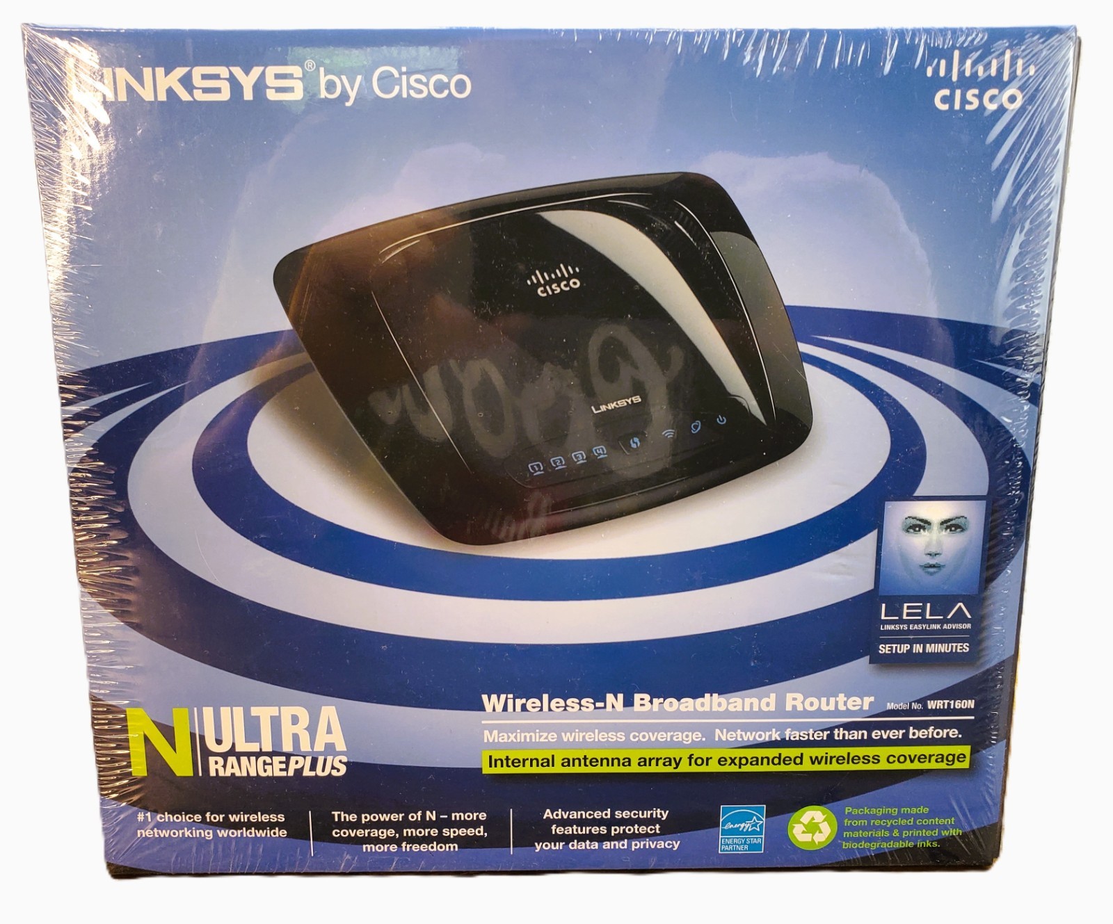 NEW Sealed Cisco Linksys WRT160N Wireless-N Broadband Router N Ultra Range Plus