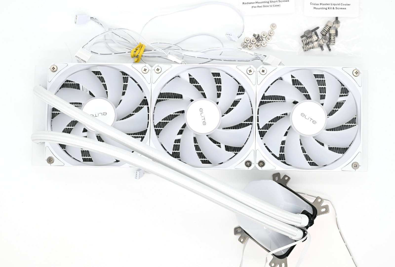 Cooler Master Elite 360mm ARGB White AIO Liquid CPU Cooler AM4 AM5 Open Box