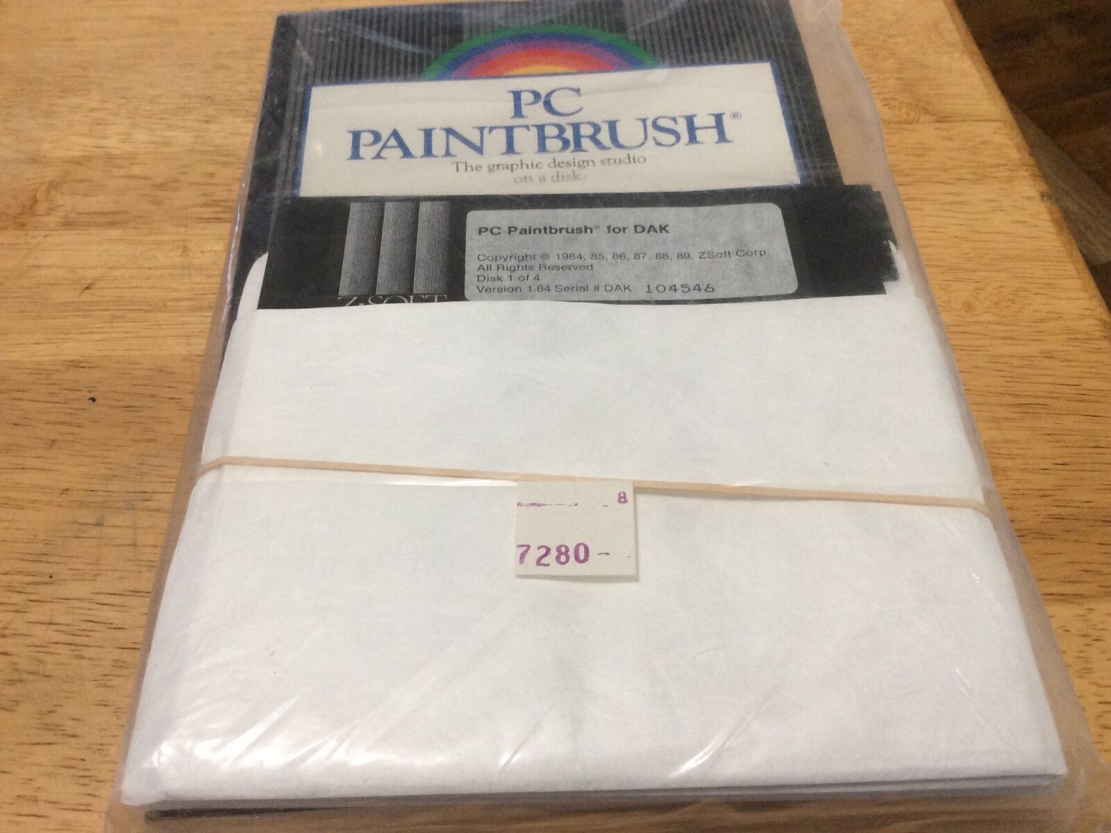 Microsoft Paint Brush Vintage PC Disks Software 5.25 Floppy disks Sealed