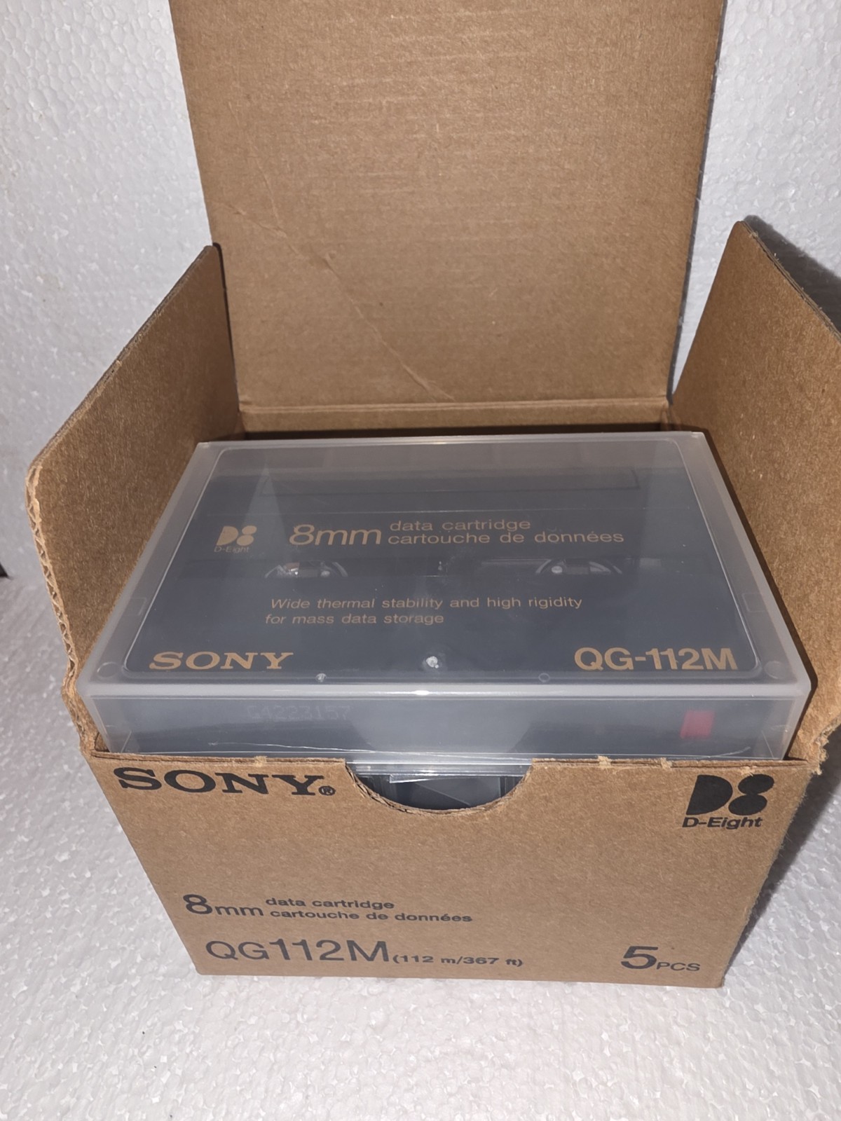  Box Of 5 SONY QG112M A2 8MM 2.5/5.0GB Data Tape Cartridges 