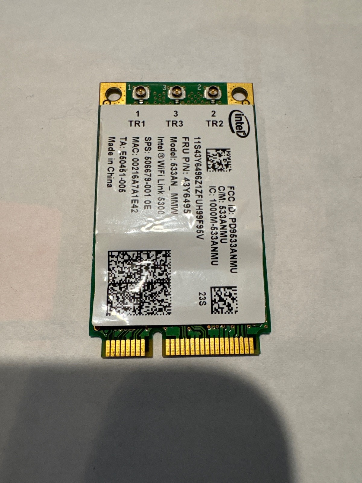 NEW INTEL WiFi Link 5300 Mini PCIe Wi-Fi Card 450Mbps 2.4GHz & 5 GHz | 533AN_MMW