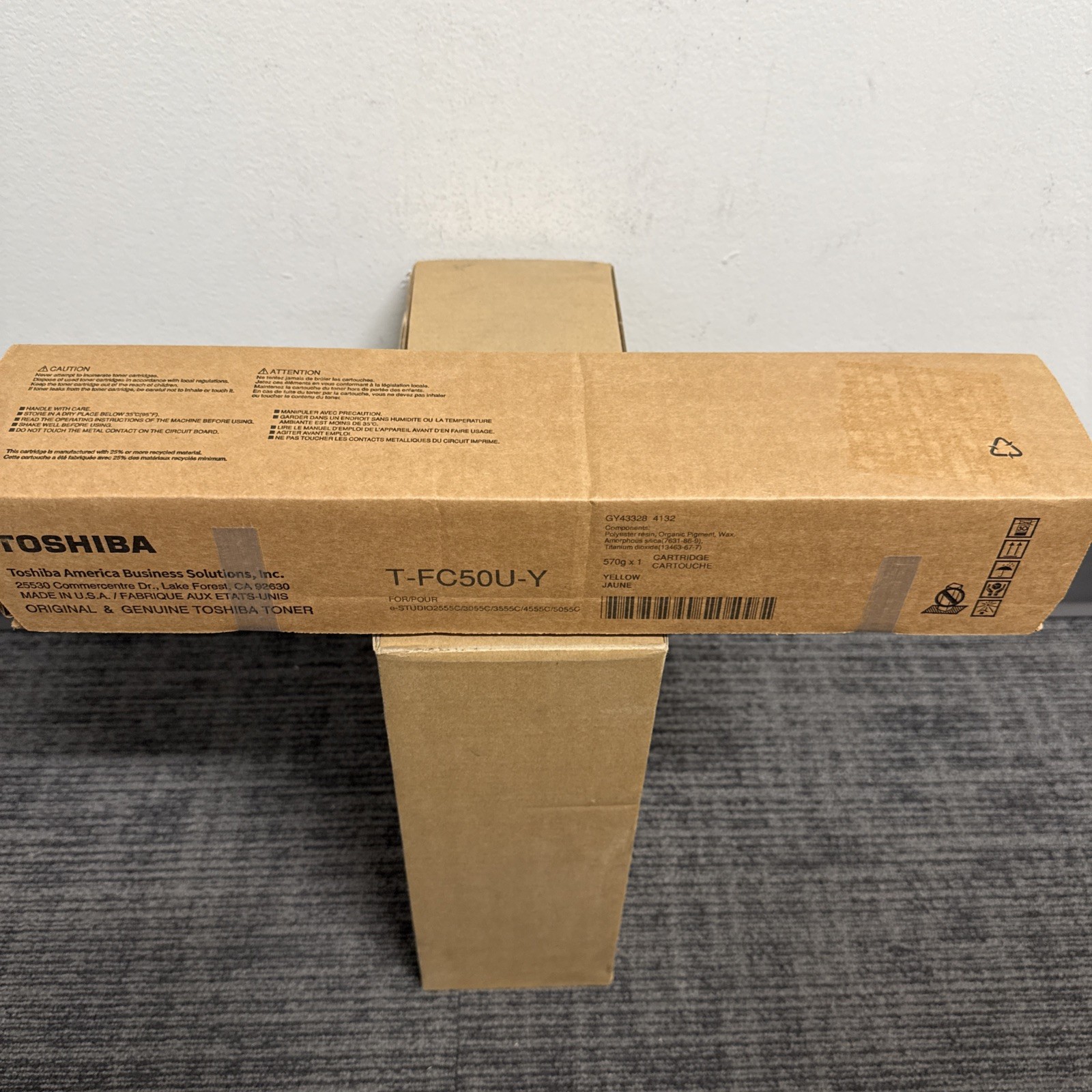 Toshiba T-FC50U-Y Genuine Yellow Toner Cartridge TFC50UY New OEM