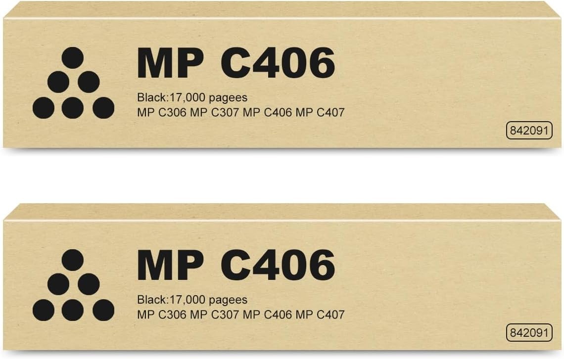 MPC406 MPC407 Black Ricoh MP C406 Black Toner | High Yield 2-Pack Printer ++++++