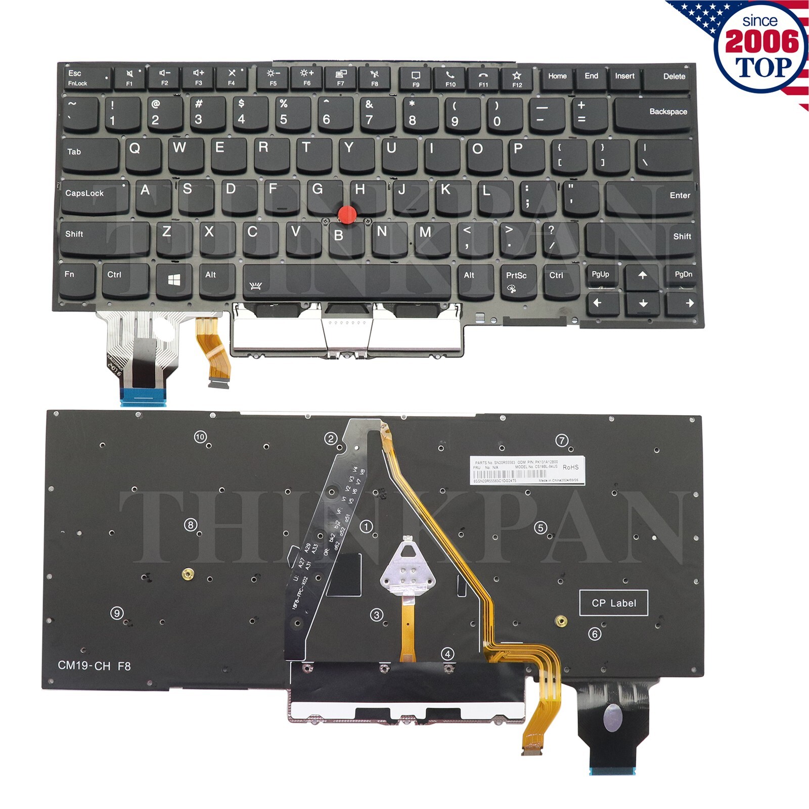New US Backlit Keyboard for Lenovo Thinkpad X1 Yoga 5th Gen5 X1 Carbon 8th Gen8