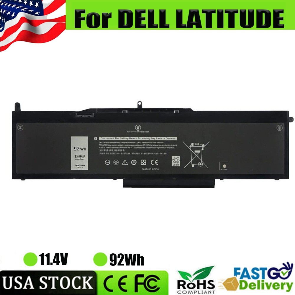 VG93N Battery For Dell Latitude 5580 5590 5591 Precision 15 3520 3530 92Wh WFWKK