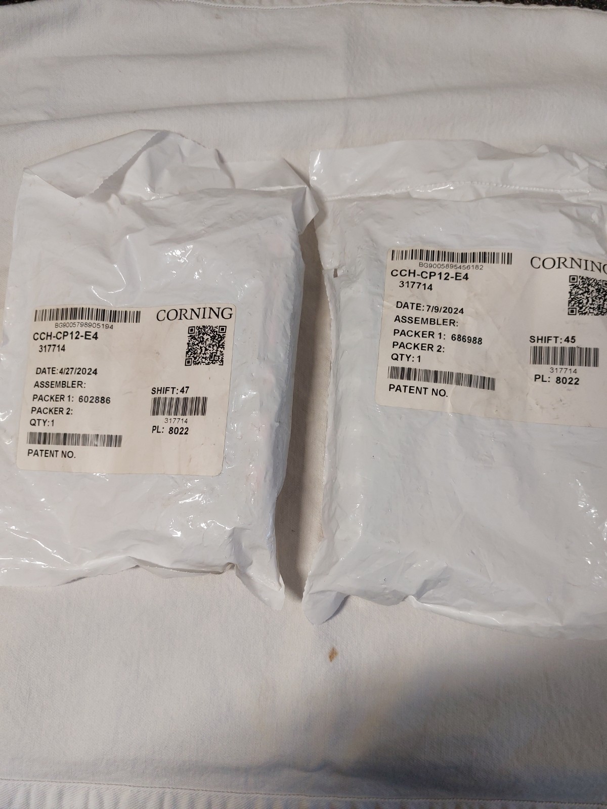 CORNING CCH-CP12-E4 PATCH PANEL (LOT OF 2)
