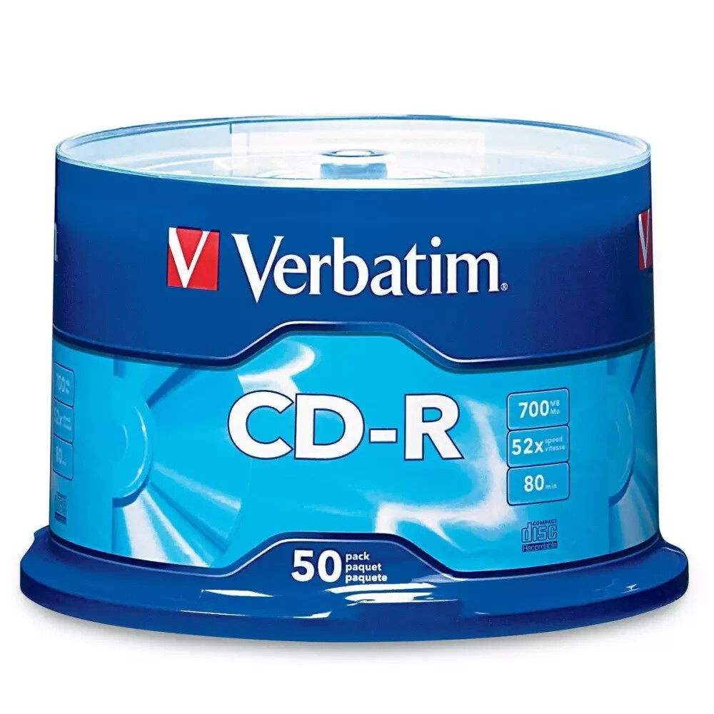 50 Pack Music CD-R Discs Media for Audio MP3 Data Recordable Spindle Blank