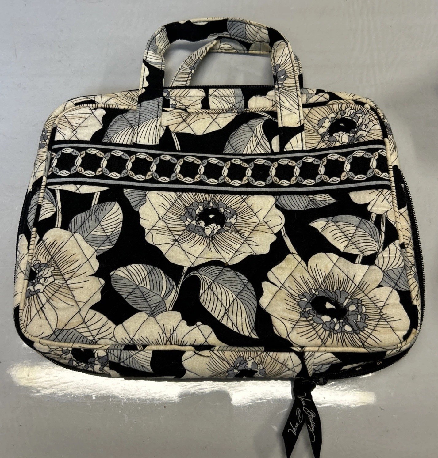 Vera Bradley Ipad Camellic Portfolio Case 12 Inch Black Gray Floral Retired