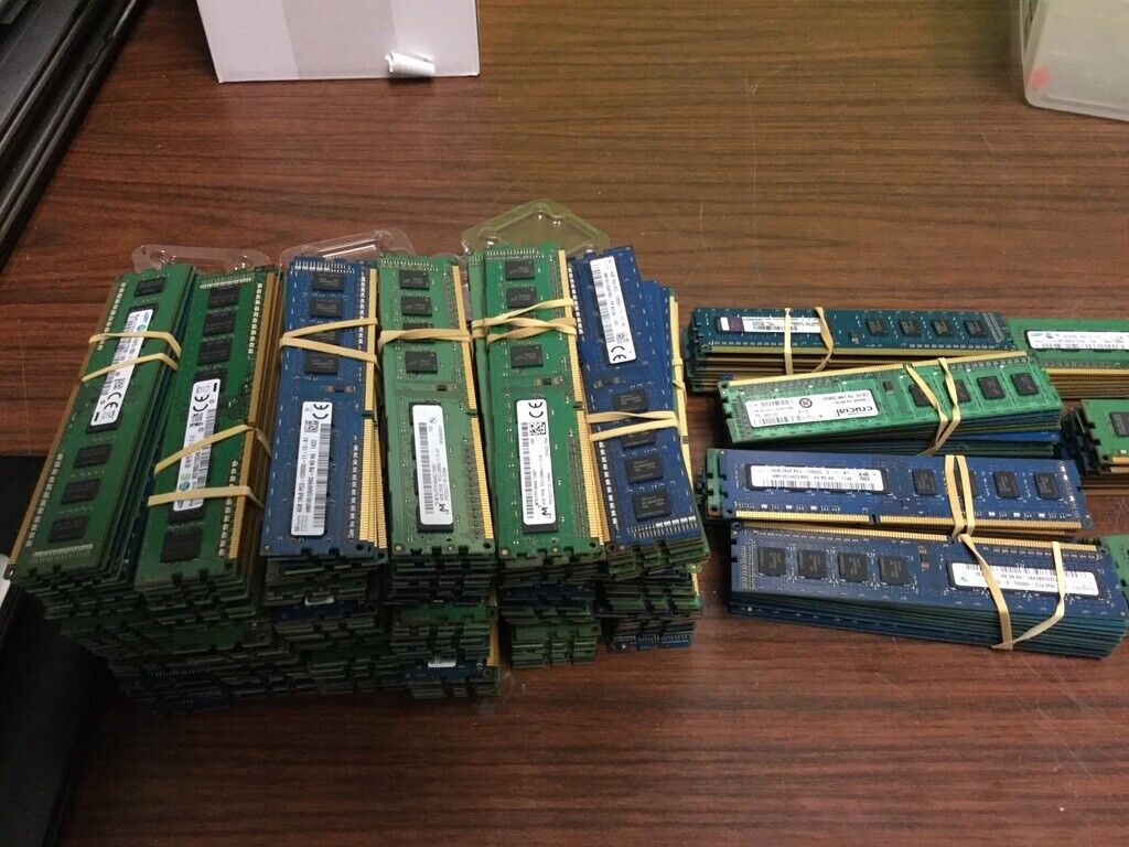 Lot of 4GB PC3-12800 Desktop Memory DDR3 RAM Mixed Brands