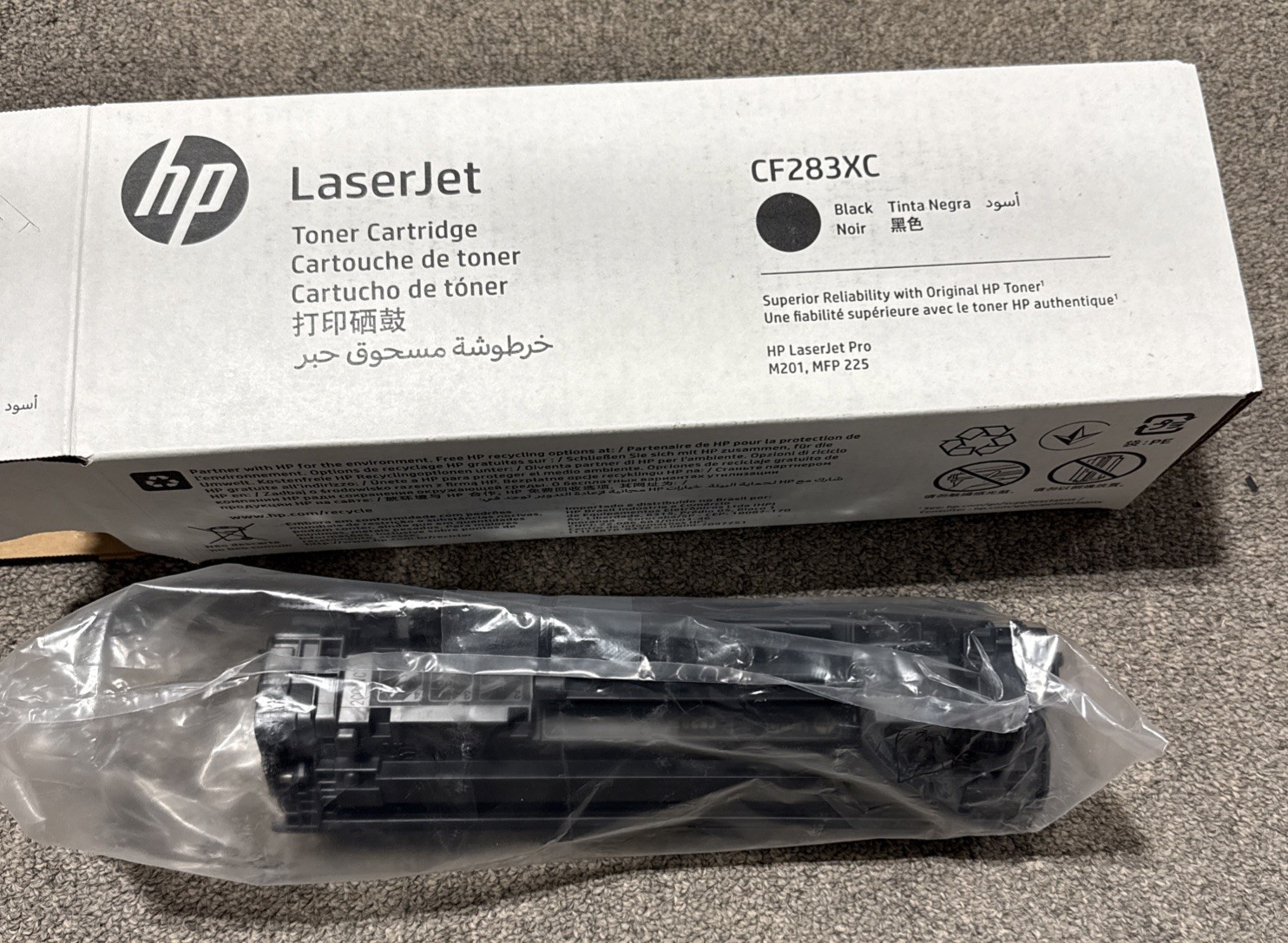 Genuine HP 83X CF283XC Black High Yield LaserJet Toner Cartridge Open Box Sealed