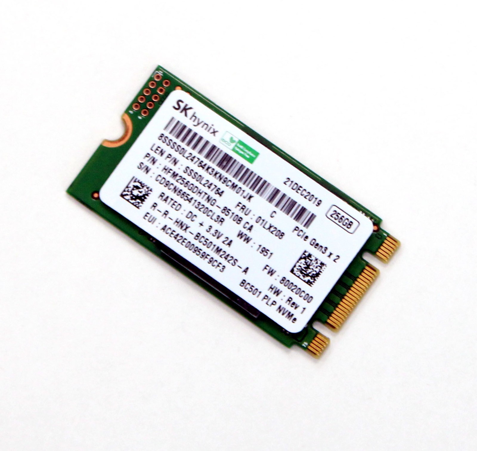 SK hynix BC501 256GB M.2 2242 NVMe SSD HFM256GDHTNG Lenovo FRU 01LX208